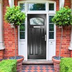 Black composite door installation