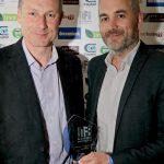 Ian Smith, Business Development Manager picks up last year's National Fenestration Award