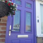 Lilac purple composite front door